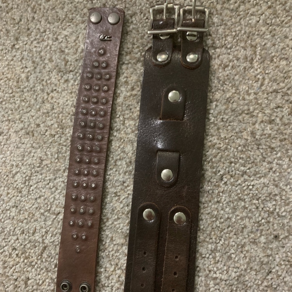 MENS JOHN VARVATOS LEATHER CUFFS